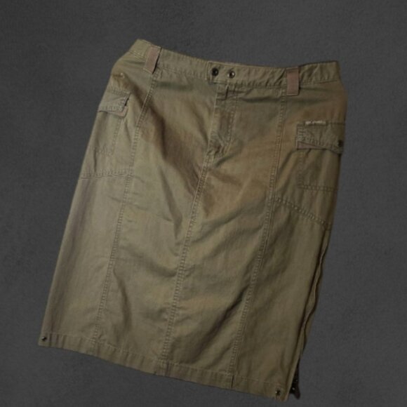 Khaki COLUMBIA Cargo skirt sz 8 - Picture 7 of 8